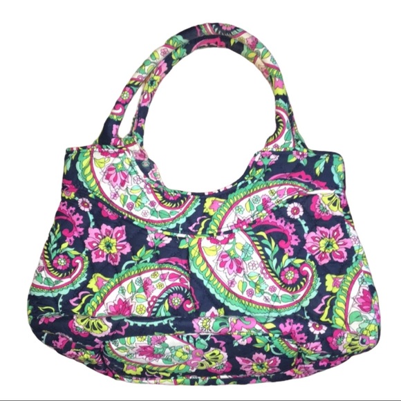 VERA BRADLEY RETIRED Petal Paisley Daisy Tote - Picture 2 of 7